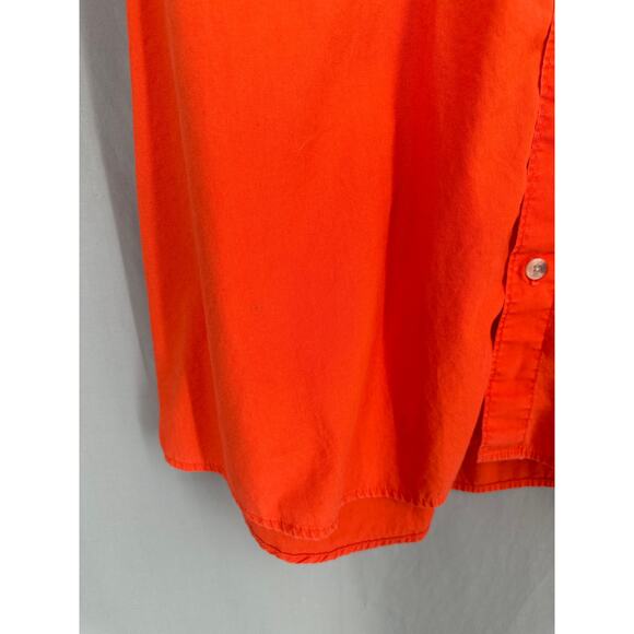 Columbia Fishing Shirt Men Large Orange Clemson Tigers PFG Outdoor Button Cotton - Picture 7 of 7